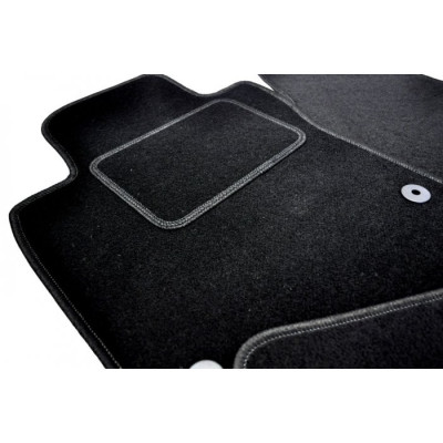 Textilní autokoberce na míru Carfit, barva černá