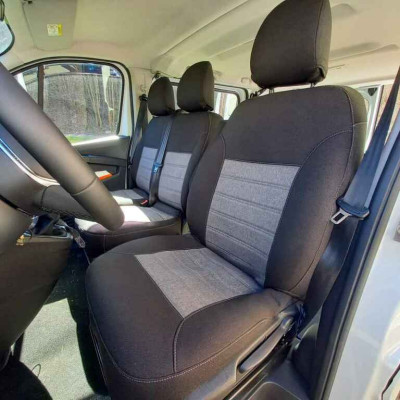 Autopotahy na míru, model Florencie, barva černá/šedá na VW Multivan