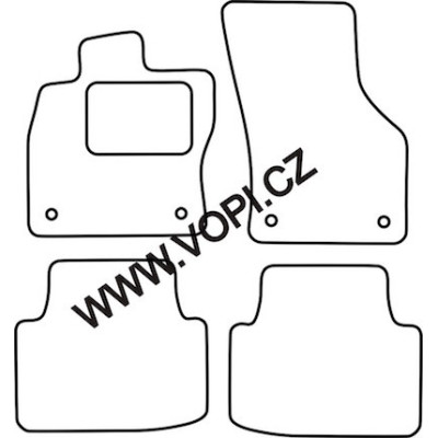 Textilní autokoberce na míru Volkswagen Passat B8, Royalfit