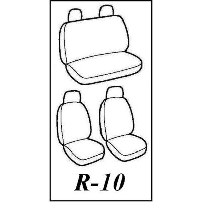 Autopotahy Lux style na Škoda Fabia I., nedělená zadní sedadla, barva černá