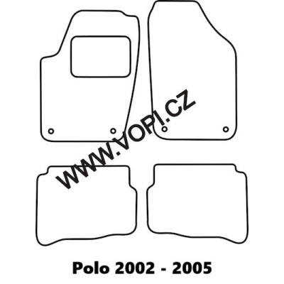 Textilní autokoberce na míru Perfectfit na Volkswagen Polo
