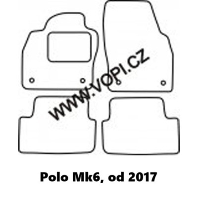 Textilní autokoberce na míru Perfectfit na Volkswagen Polo