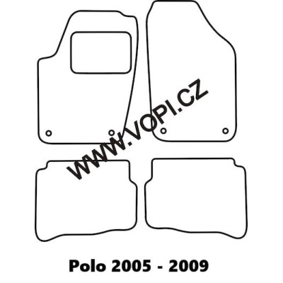 Textilní autokoberce na míru Volkswagen Polo, Carfit - Velur