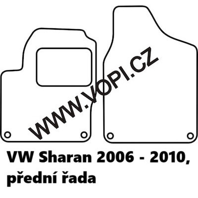 Textilní autokoberce na míru Perfectfit na Volkswagen Sharan