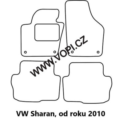 Textilní autokoberce na míru Perfectfit na Volkswagen Sharan