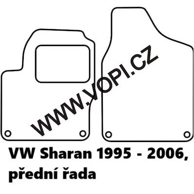 Textilní autokoberce na míru Volkswagen Sharan, Carfit - Velur