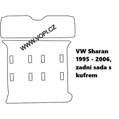 Textilní autokoberce na míru Volkswagen Sharan, Carfit - Velur