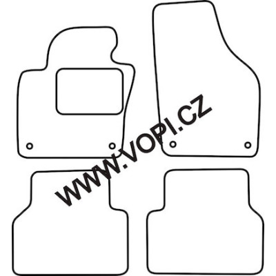 Textilní autokoberce na míru Perfectfit na Volkswagen Tiguan, od 2007