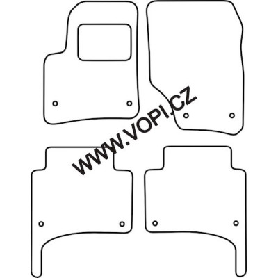 Textilní autokoberce na míru VW Touareg, od r. 2002, Carfit - Velur