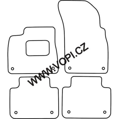 Textilní autokoberce na míru VW Touareg, Royalfit - Velur extra