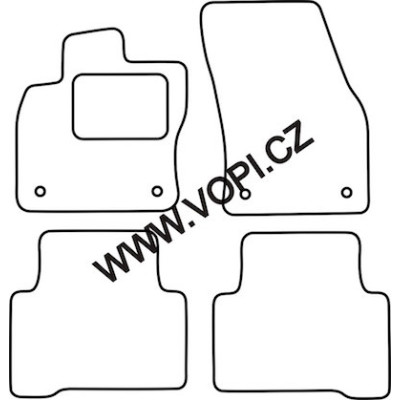Textilní autokoberce na míru VW Touran, od r. 2016, 5 míst, Perfectfit