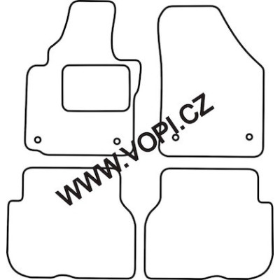 Textilní autokoberce na míru VW Touran, od roku 2003, Royalfit