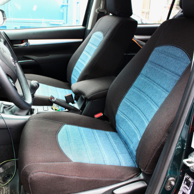 Autopotahy na míru, Florencie, černá/modrá na VW Transporter, 1 místo