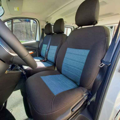 Autopotahy na míru, Florencie, černá/modrá na VW Transporter, 1 místo