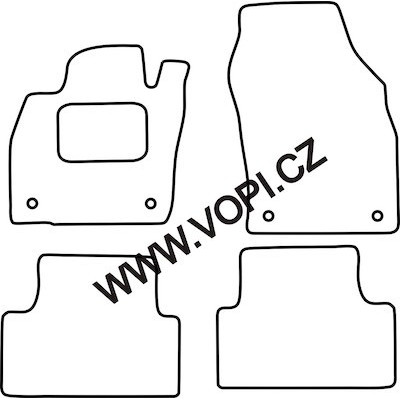 Textilní autokoberce na míru VW T-Cross, od r. 2019, Perfectfit