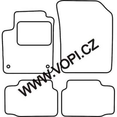 Textilní autokoberce na míru VW Up!, od r. 2011, Carfit - Velur