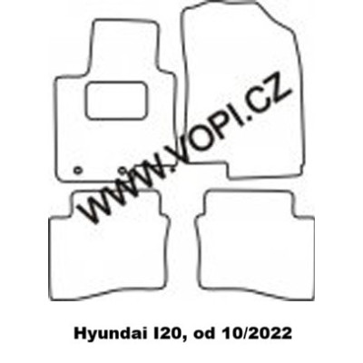 Textilní autokoberce na míru Hyundai I 20, Royalfit - Velur extra