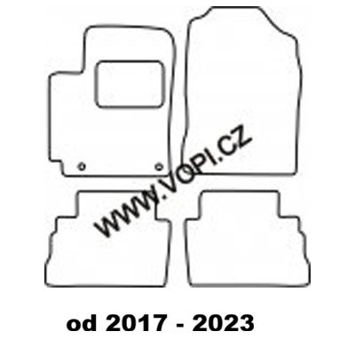 Textilní autokoberce na míru Hyundai Kona, Royalfit - Velur extra