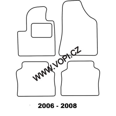 Textilní autokoberce na míru Hyundai Santa Fe, 2006 - 2009, Carfit - Velur