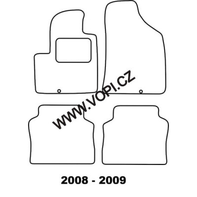 Textilní autokoberce na míru Hyundai Santa Fe, 2006 - 2009, Carfit - Velur