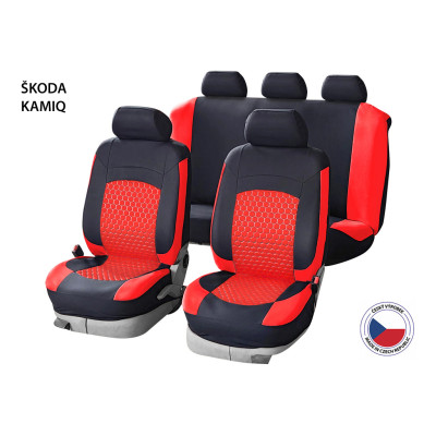 Cappa Autopotahy Perfetto HL Škoda Kamiq černá/červená