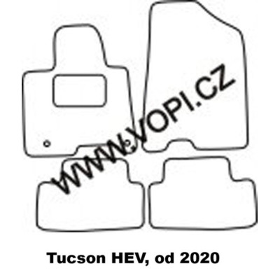 Textilní autokoberce na míru Hyundai Tucson, 2020, Perfectfit