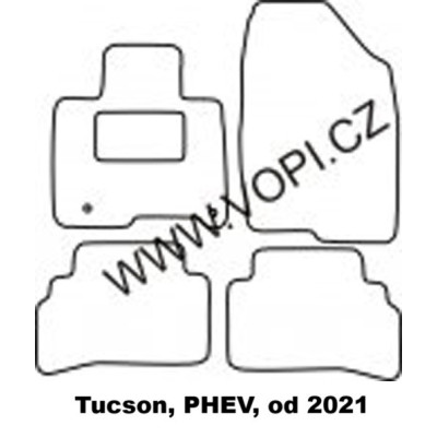 Textilní autokoberce na míru Hyundai Tucson, 2020, Perfectfit