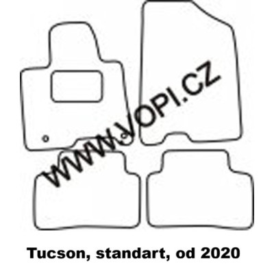 Textilní autokoberce na míru Hyundai Tucson, 2020, Perfectfit