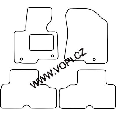 Textilní autokoberce na míru Kia Carens, od 05/2013, Royalfit - Velur