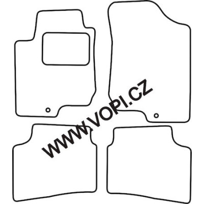 Textilní autokoberce na míru Kia Ceed, 2006 - 2012, Royalfit - Velur