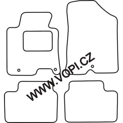 Textilní autokoberce na míru Kia Ceed, 2012 - 2018, Royalfit - Velur