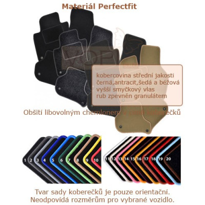 Textilní autokoberce na míru Perfectfit
