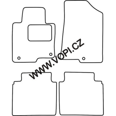 Textilní autokoberce na míru Kia Niro, 2016 - 2022, Carfit - Velur