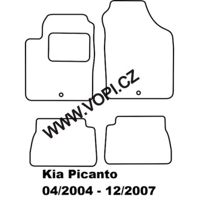 Textilní autokoberce na míru Kia Picanto, Perfectfit