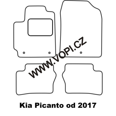 Textilní autokoberce na míru Kia Picanto, Royalfit - Velur extra