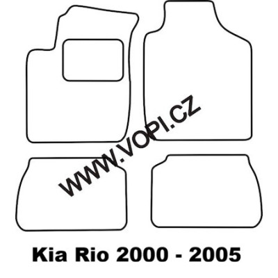 Textilní autokoberce na míru Kia Rio, Perfectfit