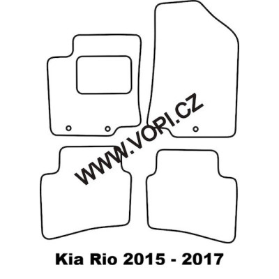 Textilní autokoberce na míru Kia Rio, Perfectfit