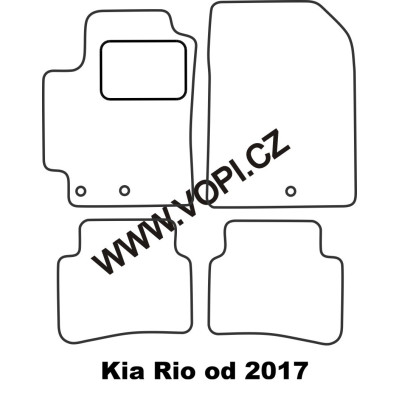 Textilní autokoberce na míru Kia Rio, Carfit - Velur