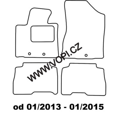 Textilní autokoberce na míru Kia Sorento, do r. 2015, Carfit - Velur