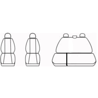 Autopotahy Elegance alcantara na Volkswagen Amarok, od roku 2009, černo červené