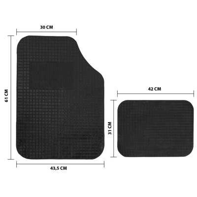 Autokoberce univerzální gumové POLLICIONE 4ks, Cappa