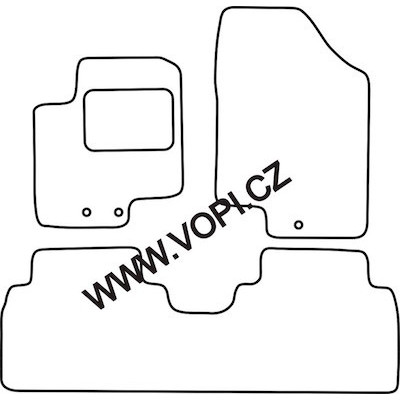 Textilní autokoberce na míru Kia Venga, od roku 2009, Carfit - Velur