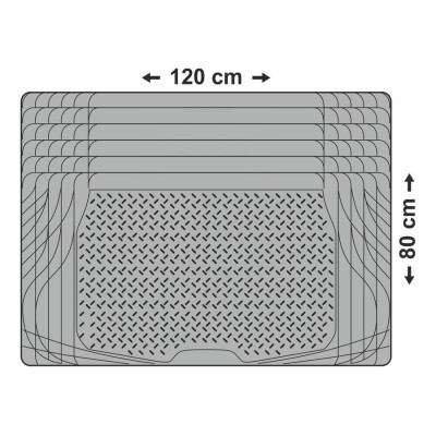 Vana do kufru gumová RECTANGLE 120x80cm, upravitelná