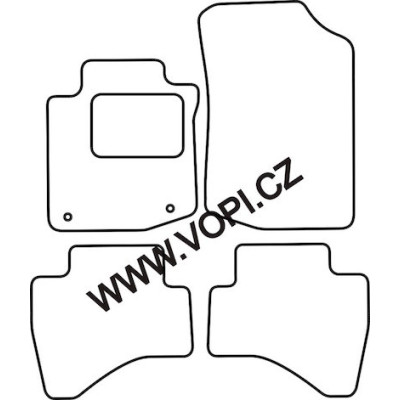 Textilní autokoberce na míru Peugeot 107, od r.2005 - 2014, Perfectfit
