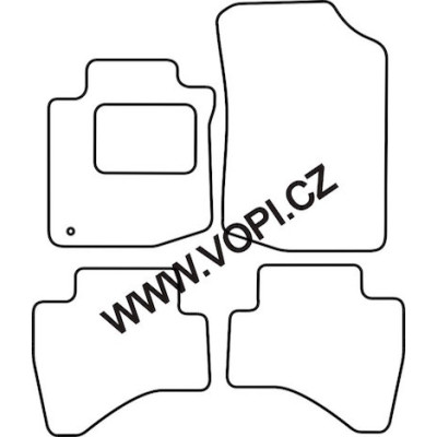Textilní autokoberce na míru Peugeot 107, od r. 2005 - 2014, Carfit