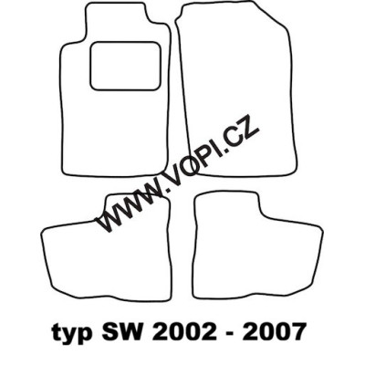 Textilní autokoberce na míru Peugeot 206, Perfectfit