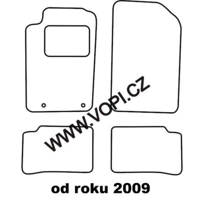 Textilní autokoberce na míru Peugeot 206, Carfit - Velur