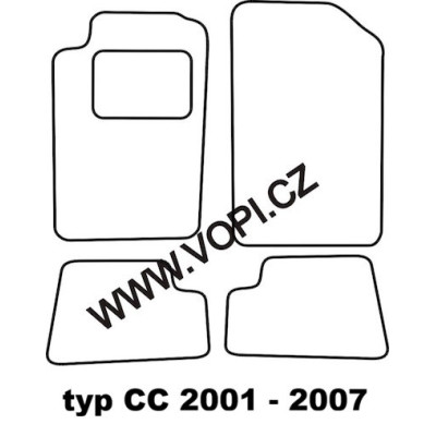 Textilní autokoberce na míru Peugeot 206, Carfit - Velur