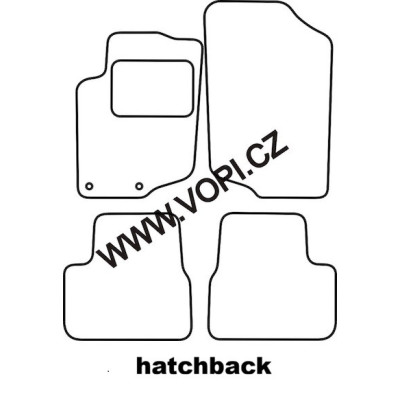 Textilní autokoberce na míru Peugeot 207, Perfectfit