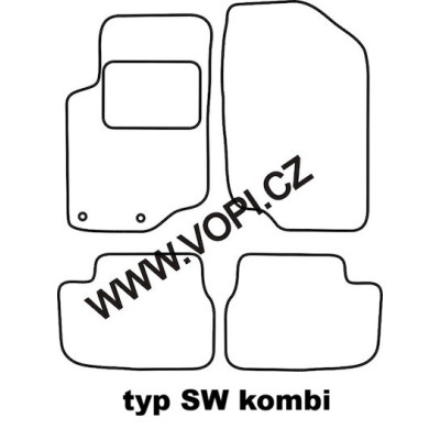 Textilní autokoberce na míru Peugeot 207, Perfectfit